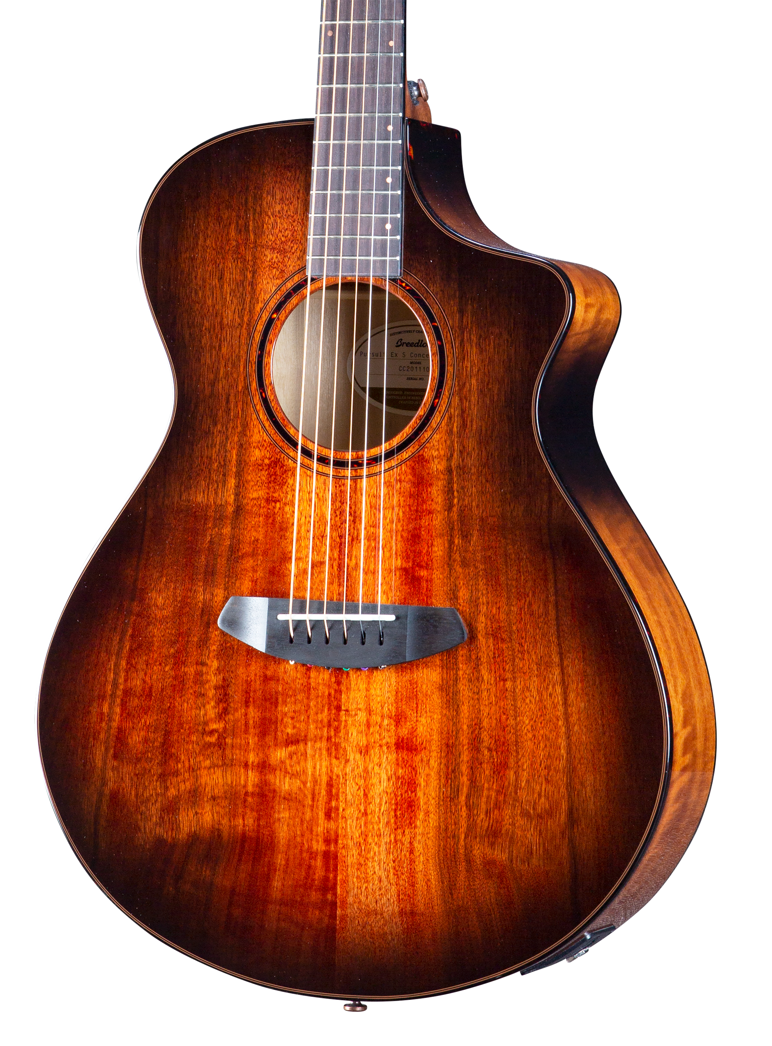 breedlove exotic concert bourbon ce myrtlewood